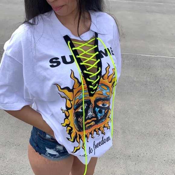 sublime lace up top - Picture 1 of 3